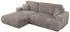 MKS Meble OVO L Ecksofa mit Schlaffunktion & Bettkasten, Cord Hellbraun, L-Form 271x195cm