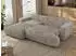 MKS Meble OVO L Ecksofa mit Schlaffunktion & Bettkasten, Cord Hellbraun, L-Form 271x195cm