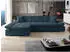 Mirjan24 Malwi Cord Ecksofa L-Form mit Schlaffunktion und Bettkasten, Dunkelblau