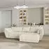 Masseno Orenti R-S Ecksofa L-Form mit Schlaffunktion & Bettkasten, Bouclé, Creme (ORENTI R-S QUELLE 02)