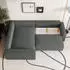 Masseno ERONIS L-S Ecksofa L-Form mit Schlaffunktion & Bettkasten, Velours, Grau (ERONIS L-S MONOLITH 85)