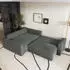Masseno ERONIS L-S Ecksofa L-Form mit Schlaffunktion & Bettkasten, Velours, Grau (ERONIS L-S MONOLITH 85)