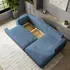 Masseno Senti P R-S Ecksofa L-Form mit Schlaffunktion & Bettkasten, Kordstoff, Blau (SENTI P R-S POSO 05)