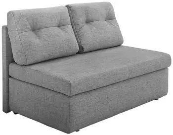 luma-home Schlafsofa 2-Sitzer mit Bettkasten, Mikrofaser Hellgrau, 136x85x86cm (15120)