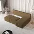 Masseno TRAMA Ecksofa L-Form Boucle-Stoff Orange mit Schlaffunktion 200x143cm (TRAMA QUELLE 17)