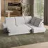 Masseno LERMA R-S Ecksofa L-Form mit Schlaffunktion & Bettkasten, Velours, Gelb (LERMA R-S MONOLITH 48)