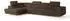 Masseno Vicente Ecksofa L-Form Boucle-Stoff Braun mit Schlaffunktion & Bettkasten (VICENTE L-S QUELLE 25)