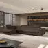 Masseno Vicente Ecksofa L-Form Boucle-Stoff Braun mit Schlaffunktion & Bettkasten (VICENTE L-S QUELLE 25)