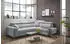ED EXCITING DESIGN Sydney L-Form Ecksofa Hellgrau, Bettfunktion, 282x198cm (78622040)