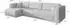 Masseno Olvera Ecksofa L-Form mit Schlaffunktion & Bettkasten, Creme (OLVERA NEVE 02)