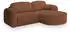 Masseno Amilia R-S Ecksofa L-Form mit Schlaffunktion & Bettkasten, Bouclé, Kupferfarben (AMILIA R-S QUELLE 54)