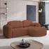 Masseno Amilia R-S Ecksofa L-Form mit Schlaffunktion & Bettkasten, Bouclé, Kupferfarben (AMILIA R-S QUELLE 54)