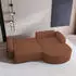 Masseno Amilia R-S Ecksofa L-Form mit Schlaffunktion & Bettkasten, Bouclé, Kupferfarben (AMILIA R-S QUELLE 54)