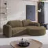 Masseno Amilia M Ecksofa L-Form mit Schlaffunktion & Bettkasten, Beige (AMILIA M R-S MONOLITH 09)