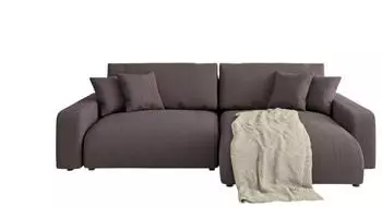 S-Style M&ouml;bel Emma Ecksofa Cord-Stoff, Schlaffunktion, Bettkasten, L-Form, 234x170cm (Emma)