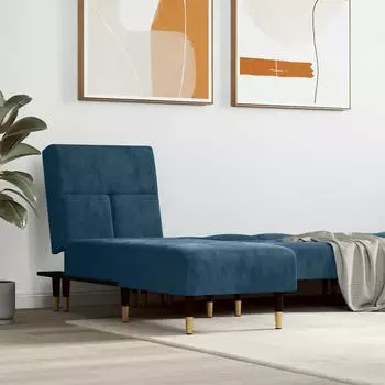 vidaXL Chaiselongue Samt Blau