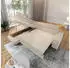 Masseno Alvoro L-S Ecksofa L-Form mit Schlaffunktion & Bettkasten, Bouclé, Creme, 253x190cm (ALVORO L-S QUELLE 02)