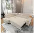 Masseno Alvoro L-S Ecksofa L-Form mit Schlaffunktion & Bettkasten, Bouclé, Creme, 253x190cm (ALVORO L-S QUELLE 02)