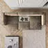 Masseno SARMO M Ecksofa U-Form Velours Beige mit Schlaffunktion (SARMO M MONOLITH 09)