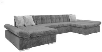 Mirjan24 Alia Premium Ecksofa U-Form mit Schlaffunktion, Fabona, Greige (Alia Premium)