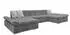 Mirjan24 Alia Premium Ecksofa U-Form mit Schlaffunktion, Fabona, Greige (Alia Premium)