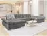 Mirjan24 Alia Premium Ecksofa U-Form mit Schlaffunktion, Fabona, Greige (Alia Premium)