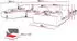 Mirjan24 Nojan U Wohnlandschaft Eckcouch Schlaffunktion Bettkasten U-Form 351x80x191cm (Nojan U)