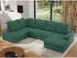 MKS Meble Madrito U Ecksofa U-Form mit Schlaffunktion und Bettkasten, Grün, 6-Sitzer, 204x89x323cm