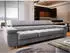 Masseno MOSINE Schlafsofa Hellgrau Velours-Stoff 281x87x98cm (MOSINE MONOLITH 84)