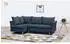 Beautysofa Neron Eckschlafsofa L-Form mit 2 Bettkästen, Dunkelblau, Buchenholzfüße (233x148cm)