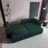 Masseno Nerio Ecksofa L-Form Kordstoff Grün mit Schlaffunktion & Bettkasten (NERIO TILIA 39)