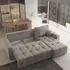 Masseno VOLIRA Ecksofa L-Form mit Schlaffunktion & Bettkasten, Beige (VOLIRA PAROS 02)