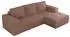 MKS Meble Trentino L Ecksofa L-Form Schlaffunktion Bettkasten Rosa Bouclé (Trentino L)