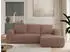 MKS Meble Trentino L Ecksofa L-Form Schlaffunktion Bettkasten Rosa Bouclé (Trentino L)