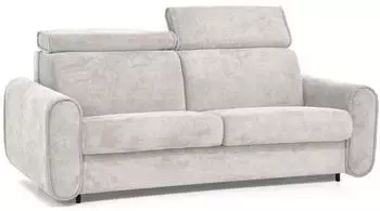 Beautysofa Pavarti 3-Sitzer Schlafsofa Velours mit Bettkasten 140x195cm (Run Again 01)