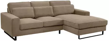 Mid.you Bolivia Ecksofa L-Form Cord, Beigebraun, Kaltschaum, 276x183cm (001849021405)