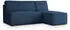 Masseno BRISO P Ecksofa L-Form mit Schlaffunktion & Bettkasten, Kordstoff, Blau (BRISO P POSO 05)