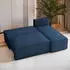 Masseno BRISO P Ecksofa L-Form mit Schlaffunktion & Bettkasten, Kordstoff, Blau (BRISO P POSO 05)