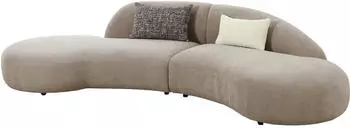 House Nordic Venice Sofa Stoff Beige 318x90x72cm