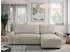 MKS Meble ARGOS Ecksofa mit Schlaffunktion und Bettkasten, Velvet, Beige