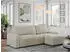 MKS Meble ARGOS Ecksofa mit Schlaffunktion und Bettkasten, Velvet, Beige