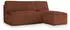 Masseno BRISO T Ecksofa L-Form mit Schlaffunktion & Bettkasten, Kordstoff, Braun (BRISO T TILIA 52)