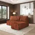 Masseno BRISO T Ecksofa L-Form mit Schlaffunktion & Bettkasten, Kordstoff, Braun (BRISO T TILIA 52)