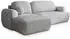 Masseno Modenza P L-S Ecksofa L-Form mit Schlaffunktion & Bettkasten, Hellgrau (MODENZA P L-S POSO 55)