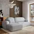 Masseno Modenza P L-S Ecksofa L-Form mit Schlaffunktion & Bettkasten, Hellgrau (MODENZA P L-S POSO 55)