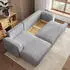 Masseno Modenza P L-S Ecksofa L-Form mit Schlaffunktion & Bettkasten, Hellgrau (MODENZA P L-S POSO 55)