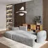Masseno Modenza P L-S Ecksofa L-Form mit Schlaffunktion & Bettkasten, Hellgrau (MODENZA P L-S POSO 55)