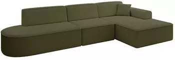 ALTDECOR IREA-L2-v3 Ecksofa L-Form 4-Sitzer Textil Gr&uuml;n/Platin 327x165x77cm (IREA-L2-v3)