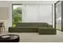 ALTDECOR IREA-L2-v3 Ecksofa L-Form 4-Sitzer Textil Grün/Platin 327x165x77cm (IREA-L2-v3)