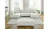 S-Style Möbel Wohnlandschaft Lars mit Hocker, Bouclé, weiß, U-Form, 310x81cm